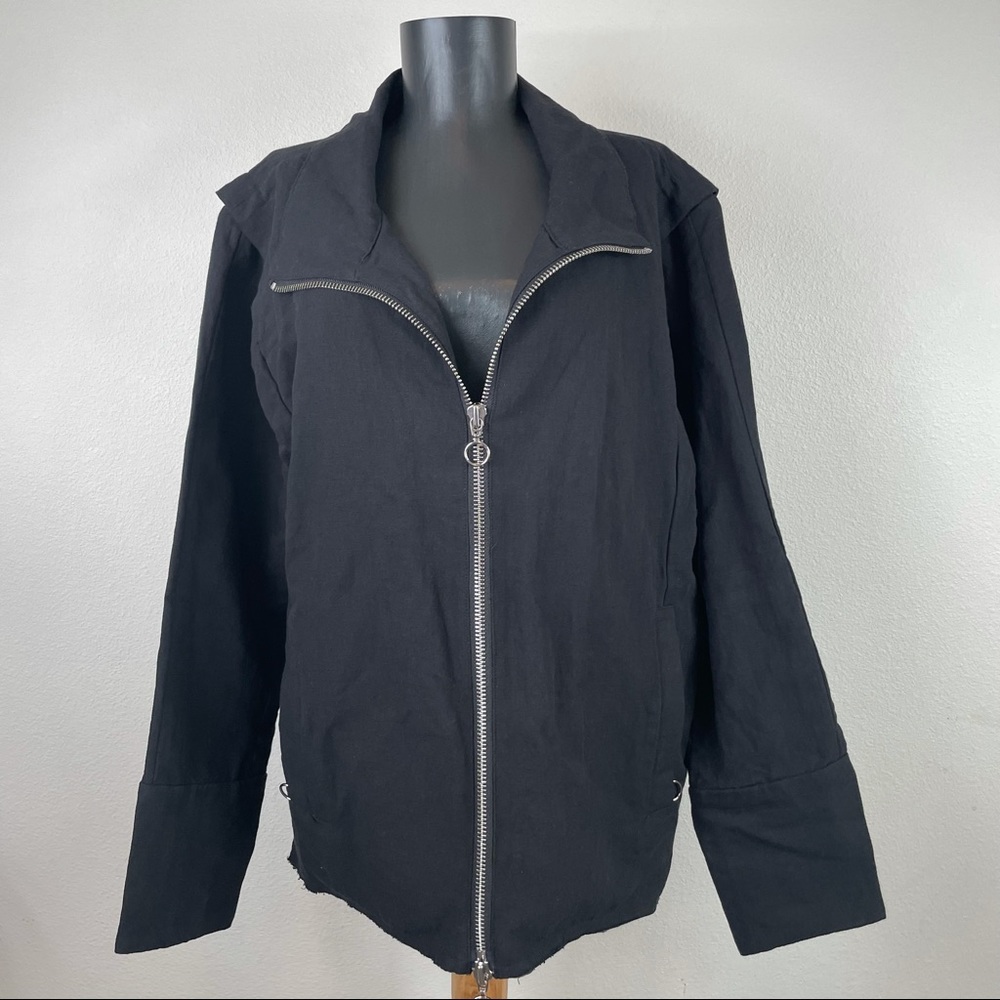CH. CHAPTER Black Zip Up Jacket Size Large